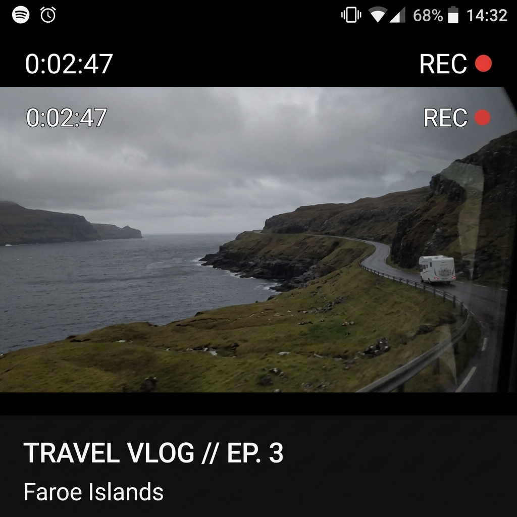 Raw Unedited Travel Video Frame